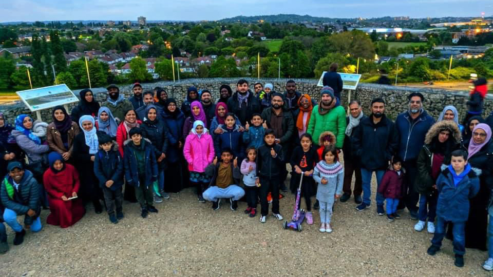 A moon sighting group gathers in Northolt in May 2019.